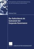 Dutzi |  Der Aufsichtsrat als Instrument der Corporate Governance | Buch |  Sack Fachmedien