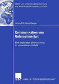 Schönenberger |  Schönenberger, H: Kommunikation von Unternehmertum | Buch |  Sack Fachmedien