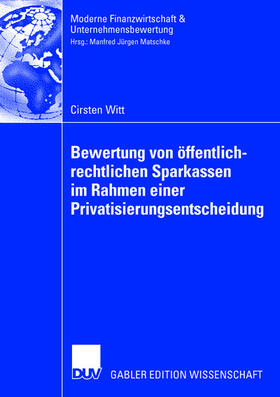 Witt |  Witt, C: Bewertung von öffentlich-rechtlichen Sparkassen im | Buch |  Sack Fachmedien