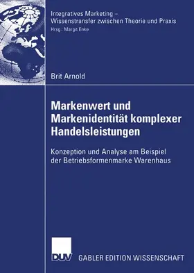 Arnold |  Markenwert und Markenidentität komplexer Handelsleistungen | Buch |  Sack Fachmedien