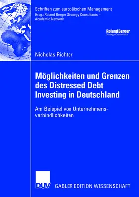 Richter |  Möglichkeiten und Grenzen des Distressed Debt Investing in Deutschland | Buch |  Sack Fachmedien