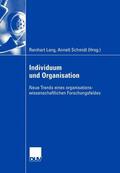Lang / Schmidt |  Individuum und Organisation | Buch |  Sack Fachmedien
