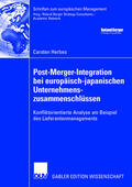 Herbes |  Herbes, C: Post-Merger-Integration bei europäisch-japanische | Buch |  Sack Fachmedien