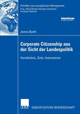 Barth |  Corporate Citizenship aus der Sicht der Landespolitik | Buch |  Sack Fachmedien