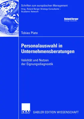 Plate |  Personalauswahl in Unternehmensberatungen | Buch |  Sack Fachmedien