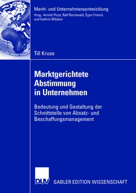 Kruse |  Marktgerichtete Abstimmung in Unternehmen | Buch |  Sack Fachmedien