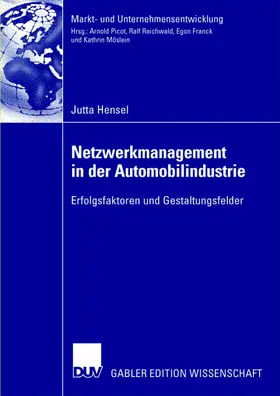 Hensel |  Netzwerkmanagement in der Automobilindustrie | Buch |  Sack Fachmedien