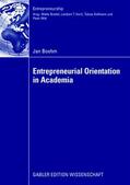 Boehm |  Boehm, J: Entrepreneurial Orientation in Academia | Buch |  Sack Fachmedien