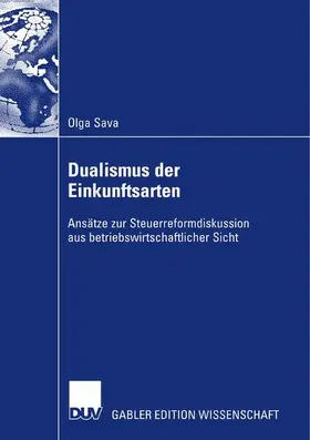 Sava |  Dualismus der Einkunftsarten | Buch |  Sack Fachmedien