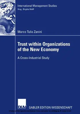 Zanini |  Trust within Organizations of the New Economy | eBook | Sack Fachmedien