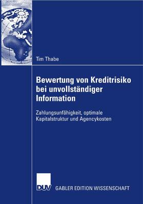 Thabe | Bewertung von Kreditrisiko bei unvollständiger Information | E-Book | sack.de