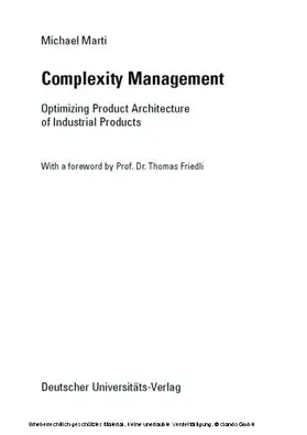 Marti | Complexity Management | E-Book | www.sack.de