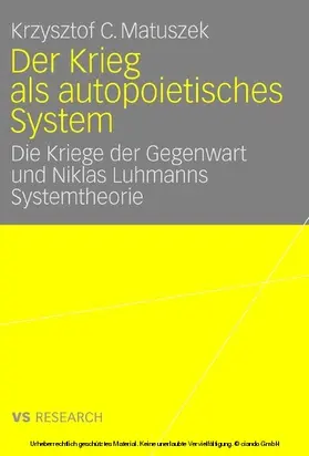 Matuszek | Der Krieg als autopoietisches System | E-Book | sack.de