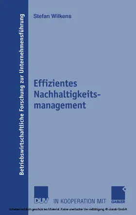 Wilkens | Effizientes Nachhaltigkeitsmanagement | E-Book | sack.de