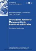 Eisenkopf / Opitz / Proff |  Strategisches Kompetenz-Management in der Betriebswirtschaftslehre | eBook | Sack Fachmedien