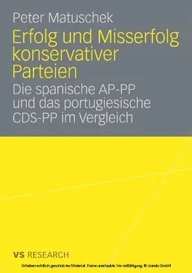 Matuschek |  Erfolg und Misserfolg konservativer Parteien | eBook | Sack Fachmedien