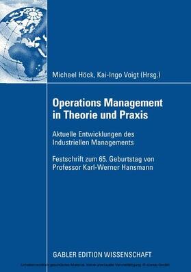 Voigt / Höck | Operations Management in Theorie und Praxis | E-Book | sack.de
