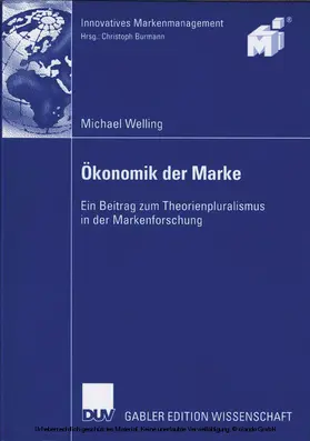 Welling | Ökonomik der Marke | E-Book | www.sack.de