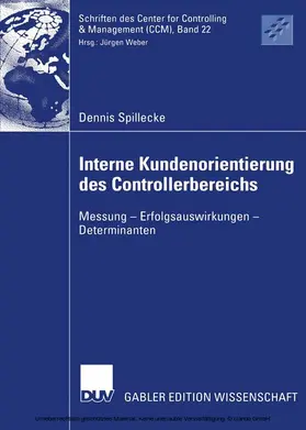 Spillecke |  Interne Kundenorientierung des Controllerbereichs | eBook | Sack Fachmedien