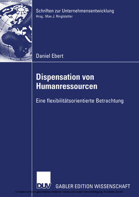 Ebert | Dispensation von Humanressourcen | E-Book | sack.de