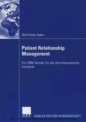 Hahn | Patient Relationship Management | E-Book | www.sack.de