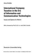 Schäfer |  International Company Taxation in the Era of Information and Communication Technologies | eBook | Sack Fachmedien