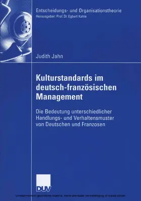 Jahn |  Kulturstandards im deutsch-französischen Management | eBook | Sack Fachmedien