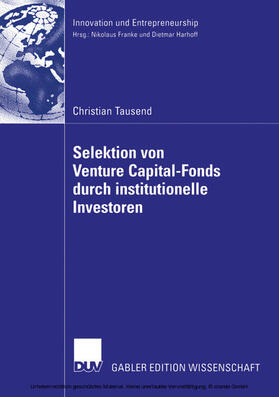 Tausend | Selektion von Venture Capital-Fonds durch institutionelle Investoren | E-Book | sack.de