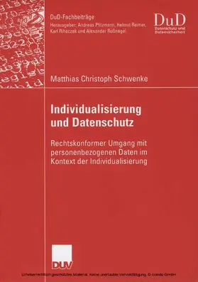 Schwenke |  Individualisierung und Datenschutz | eBook | Sack Fachmedien
