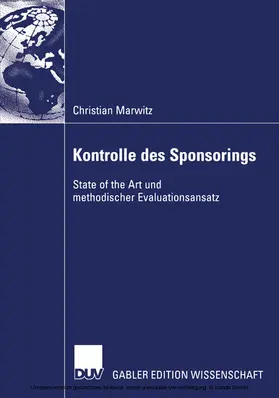 Marwitz |  Kontrolle des Sponsorings | eBook | Sack Fachmedien