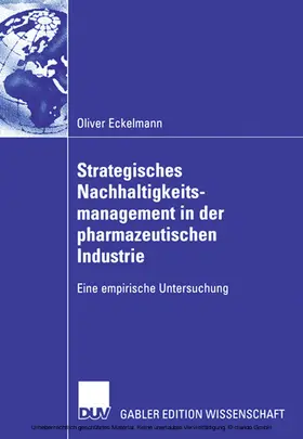 Eckelmann | Strategisches Nachhaltigkeitsmanagement in der pharmazeutischen Industrie | E-Book | www.sack.de