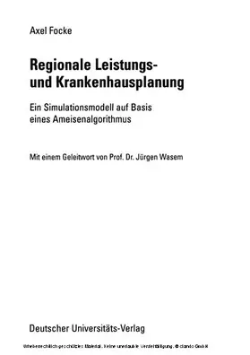 Focke |  Regionale Leistungs- und Krankenhausplanung | eBook | Sack Fachmedien