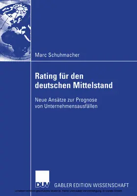 Schuhmacher | Bankinterne Rating-Systeme basierend auf Bilanz- und GuV-Daten für deutsche mittelständische Unternehmen | E-Book | www.sack.de