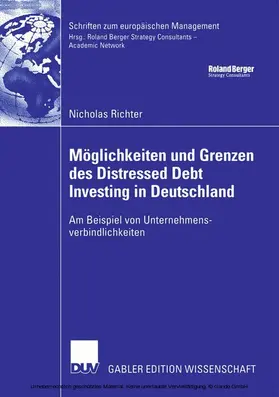 Richter | Möglichkeiten und Grenzen des Distressed Debt Investing in Deutschland | E-Book | www.sack.de