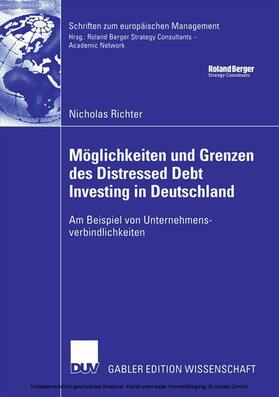 Richter | Möglichkeiten und Grenzen des Distressed Debt Investing in Deutschland | E-Book | sack.de