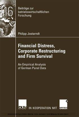 Jostarndt | Financial Distress, Corporate Restructuring and Firm Survival | E-Book | sack.de