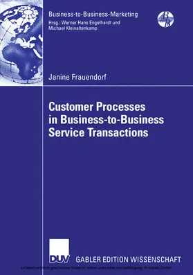 Frauendorf | Customer Processes in Business-to-Business Service Transactions | E-Book | sack.de