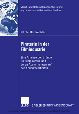 Dördrechter |  Piraterie in der Filmindustrie | eBook | Sack Fachmedien