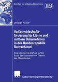Hauser |  Außenwirtschaftsförderung für kleine und mittlere Unternehmen in der Bundesrepublik Deutschland | eBook | Sack Fachmedien
