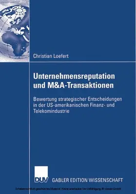 Loefert | Unternehmensreputation und M&A-Transaktionen | E-Book | www.sack.de