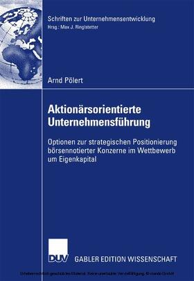 Pölert | Aktionärsorientierte Unternehmensführung | E-Book | sack.de
