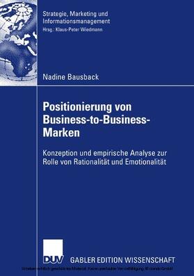 Bausback | Positionierung von Business-to-Business-Marken | E-Book | sack.de