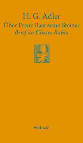 Adler / Tully |  Über Franz Baermann Steiner | Buch |  Sack Fachmedien