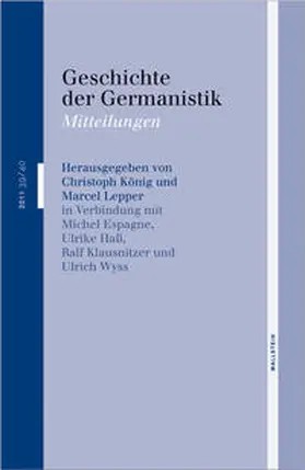 König / Lepper |  Geschichte der Germanistik | Buch |  Sack Fachmedien
