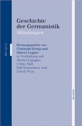 König / Lepper | Geschichte der Germanistik | Buch | 978-3-8353-0926-5 | sack.de