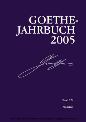 Frick / Golz / Zehm |  Goethe-Jahrbuch 122, 2005 | eBook | Sack Fachmedien