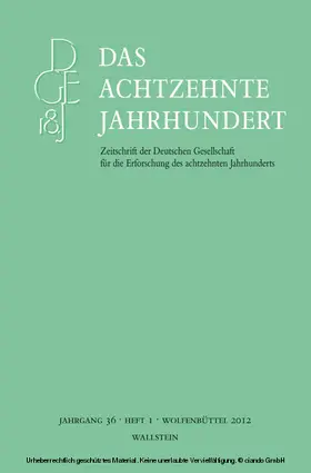 Zelle |  Das achtzehnte Jahrhundert 36/1 | eBook | Sack Fachmedien