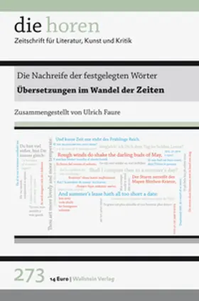 Faure / Krätzer |  Die Nachreife der festgelegten Wörter | Buch |  Sack Fachmedien