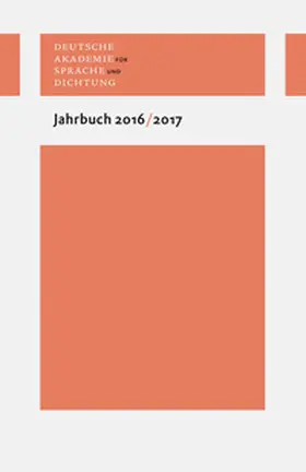 Deutsche Akademie für Sprache und Dichtung |  Jahrbuch 2016/2017 | Buch |  Sack Fachmedien