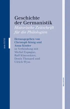 König / Kinder / Espagne |  Geschichte der Germanistik | Buch |  Sack Fachmedien